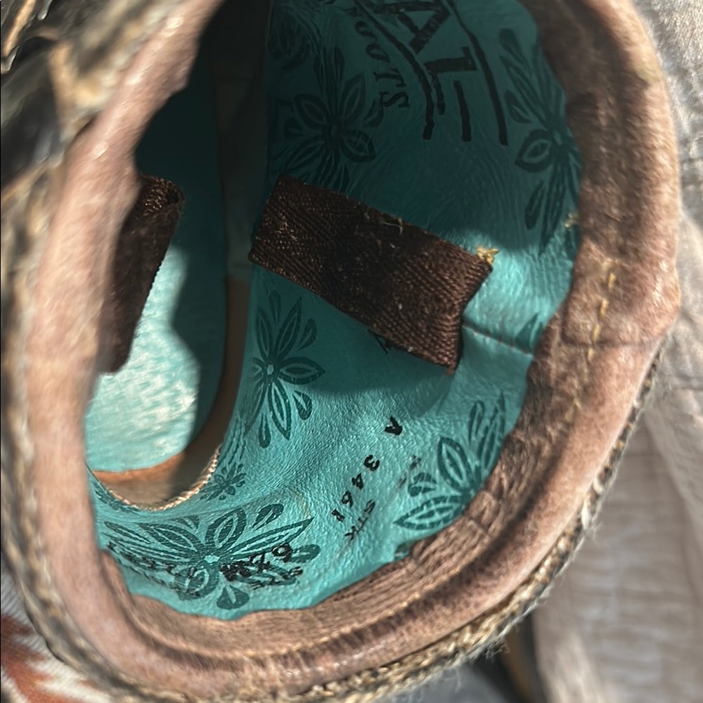 Corral Black and Brown Embroidered Ankle Boots - Picture 8 of 13